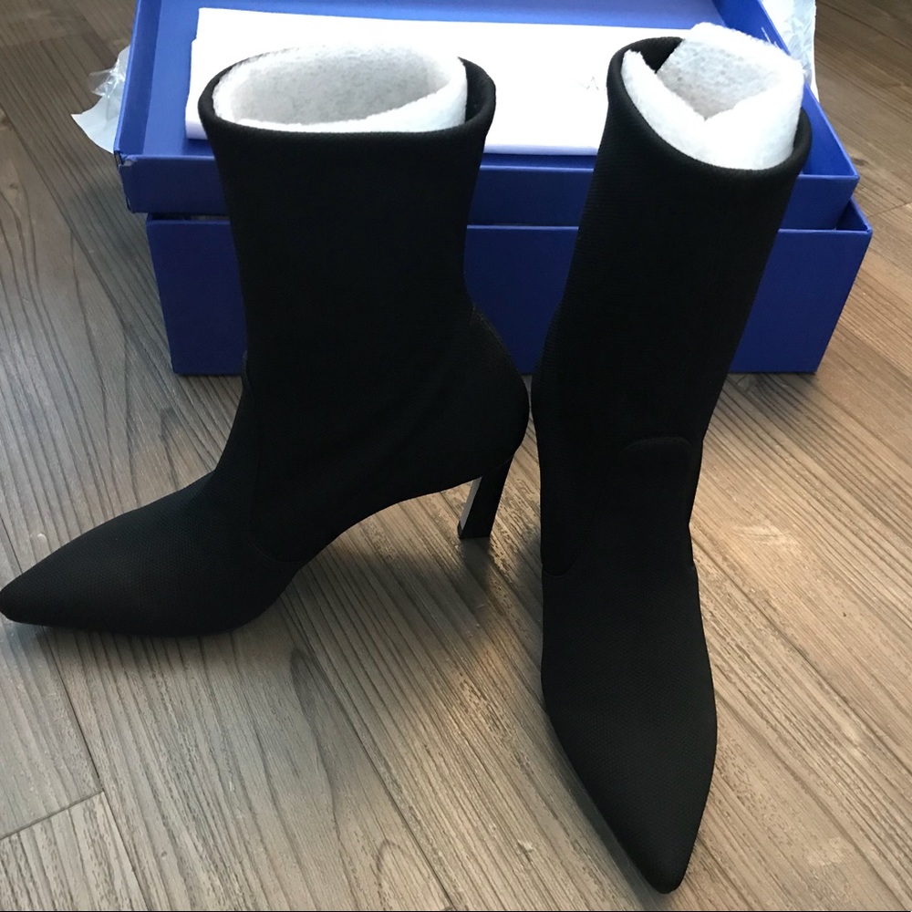 Stuart Weizman Rapture Sock Booties|5.5M|Black - Picture 1 of 4